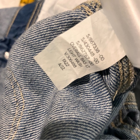 Gap Juniors Blue Size XL Denim Square Neck Straight Leg Denim Overalls - Picture 13 of 13